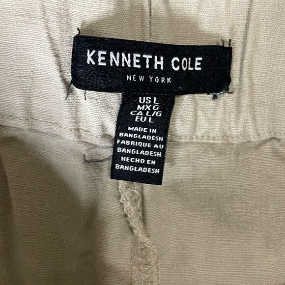 Kenneth Cole Pull-On Drawstring Linen Pants - Picture 6 of 7